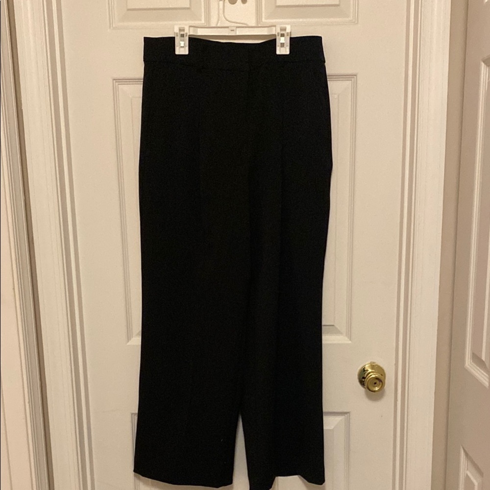 LOFT Peyton Classic Black Wide-Leg Pants
